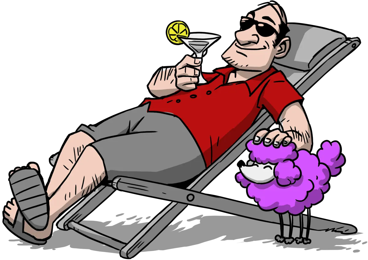 Johnny with cocktail