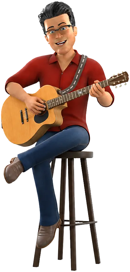 Antsy McClain playing on guitar